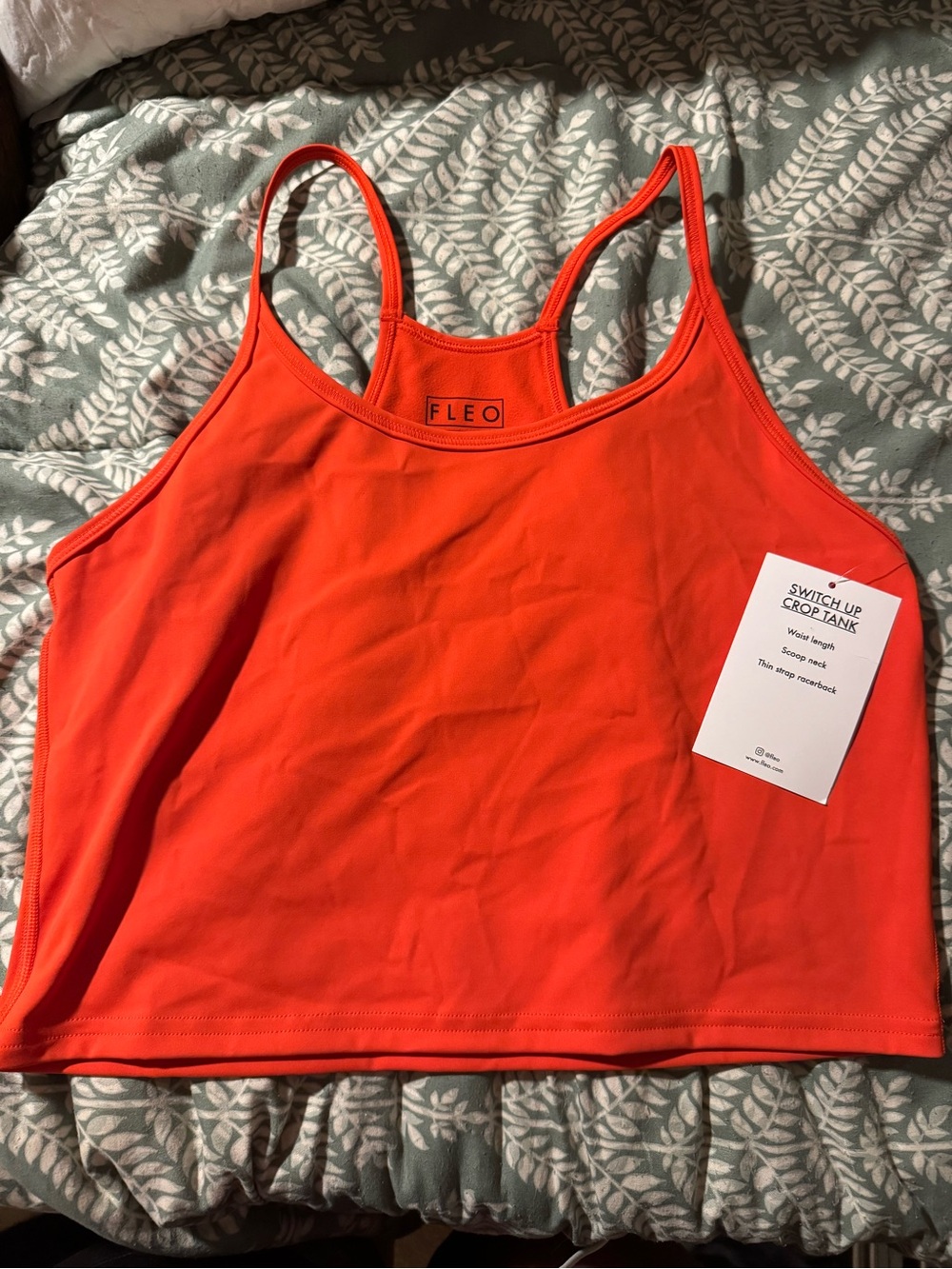 Fleo Bright Orange Switch Up Crop Tank - Women's Active Crop